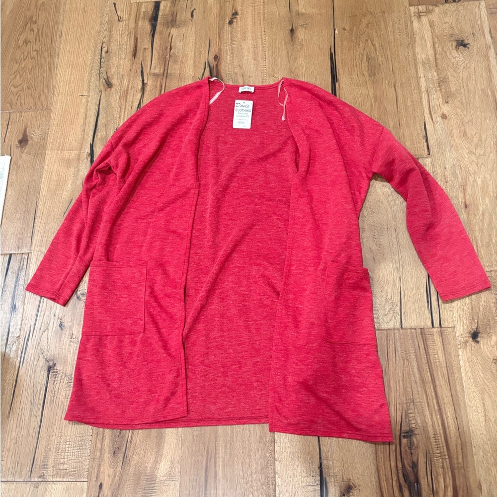 NEW Red Women's Cardigan Sweater